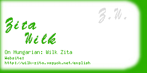 zita wilk business card